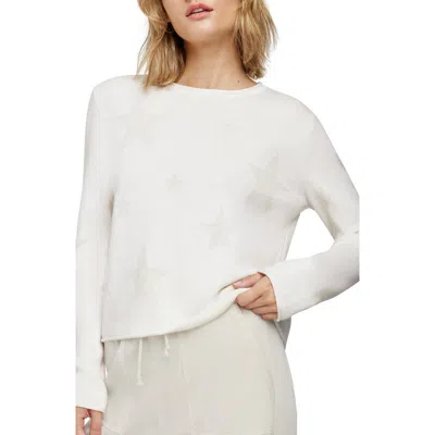 Splendid Stevie Star Sweater In White/moonstone