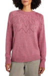 Splendid Stowe Diamond Yoke Sweater In Wildflower
