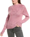 Splendid Stowe Diamond Yoke Sweater In Pink