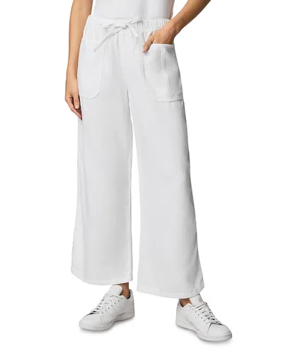 Splendid Straight Denim Lounge Pants In White