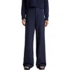 Splendid X Kate Young Wool-blend Straight-leg Pants In Navy