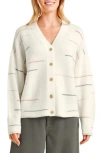 Splendid Quinn Striped Cardigan In Pale Oak Multi