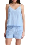 Splendid Stripe Cotton Poplin Pajamas In Multi