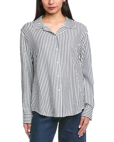 Splendid Stripe Fashion Top In Gray