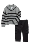 Splendid Stripe Sweater & Cargo Pants Set In Multi