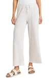 Splendid Stripe Wide Leg Cotton Blend Drawstring Pants