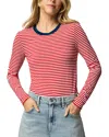 Splendid Striped Long Sleeve Tee In Red