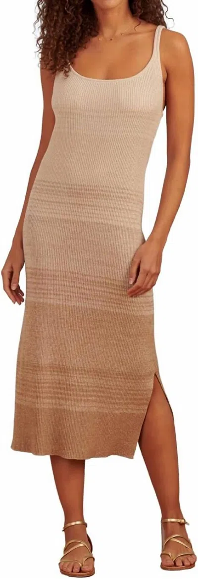 Splendid Striped Xena Lurex Sweater Dress In Neutral Lurex In Multi