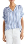 Splendid St.tropez Linen Blend Top In St Tropez Stripe