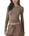 Splendid Sunsoft Tee In Brown