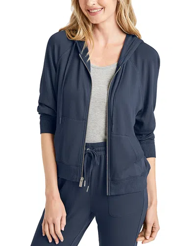 Splendid Super Soft Zip Up Hoodie In Navy