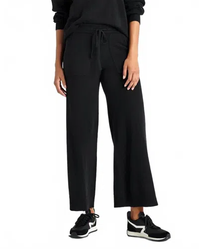 Splendid Supersoft Crop Wide Leg Pant In Black