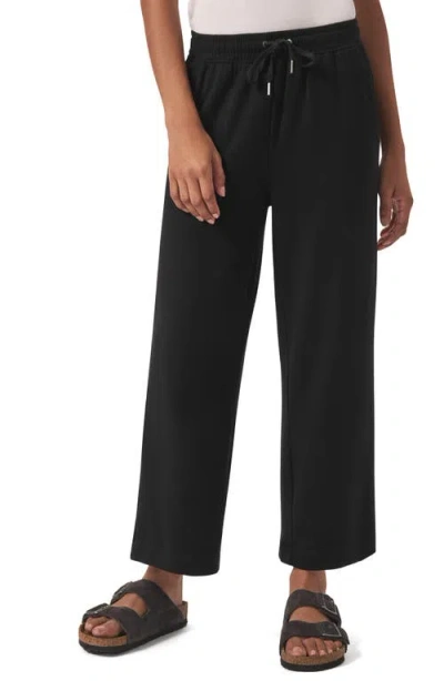 Splendid Supersoft Crop Wide Leg Pants In Black