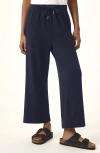 Splendid Supersoft Crop Wide Leg Pants In Navy