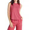 Splendid Supersoft Knit Sleeveless Top In Rossa