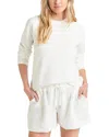 Splendid Supersoft Pullover Sweatshirt In White
