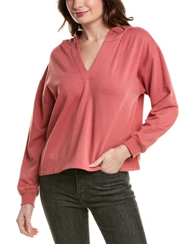 Splendid Supersoft Satin Hoodie In Red