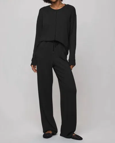 Splendid Supersoft Trim Pants In Black