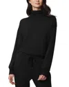 Splendid Supersoft Trim Turtleneck Sweater In Black