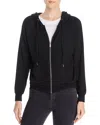 Splendid Supersoft Zip Up Hoodie In Black