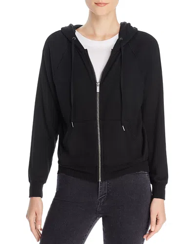 Splendid Supersoft Zip Up Hoodie In Black