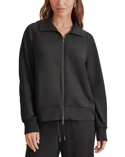 Splendid Supersoft Zip Up Sweatshirt In Black