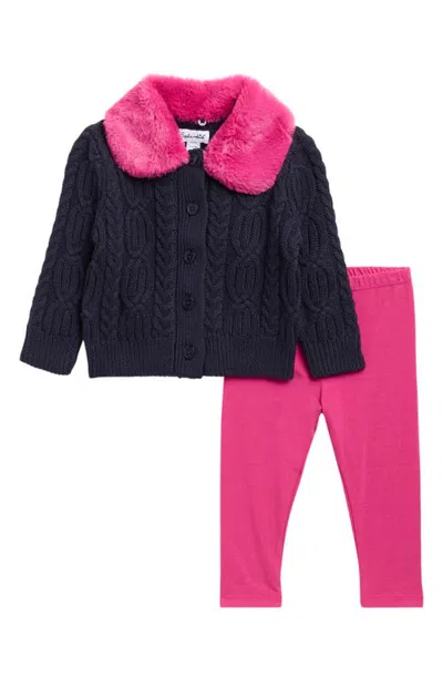 Splendid Babies'  Superstar Cardigan & Leggings 2-piece Set In Multi