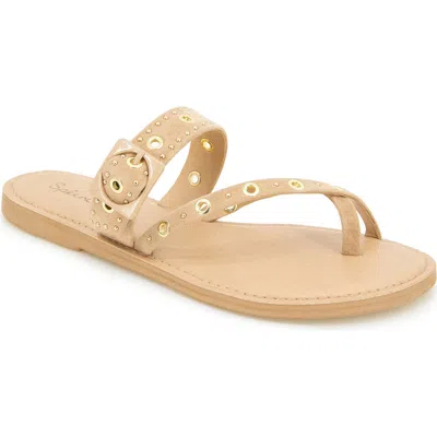 Splendid Sutton Stud Slide Sandal In Honey Beige