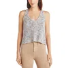 Splendid Sweater Cotton Tank Top In White Multi In Gray