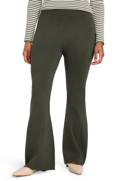 Splendid Sweater Knit Flare Pants In Caviar