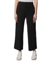 Splendid Pointelle Drawstring Crop Sweater Pants In Black