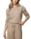 Splendid Sweater Soft Quarter Zip Sweatshirt In Neutral