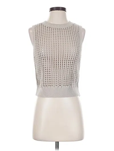 Pre-owned Splendid Sweater Vest In Silver