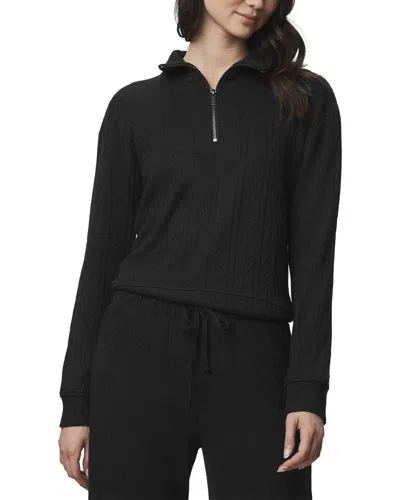 Splendid Sweatersoft 1/4-zip In Black