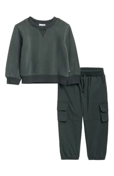 Splendid Babies'  Sweatshirt & Cargo Joggers Set In Multi