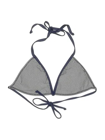 Pre-owned Splendid Swimsuit Top Blue Chevron/herringbone Pattern Swimwear