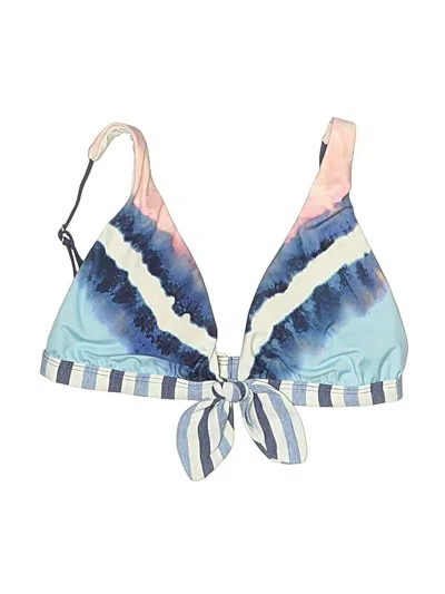 Pre-owned Splendid Swimsuit Top Blue Tie-dye Pattern Swimwear