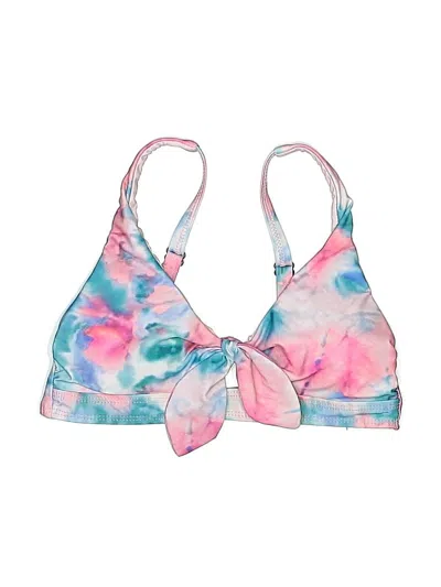 Pre-owned Splendid Swimsuit Top Pink Tie-dye Pattern Swimwear