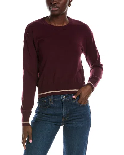 Splendid Syd Lurex Stripe Crew Sweater In Blue