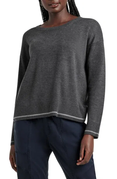 Splendid Sydney Crewneck Sweater In Heather Shadow