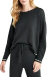 Splendid Sydney Tipped Reversible Sweater In Black