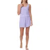 Splendid Tank & High Waist Boxer Pajamas In Purple