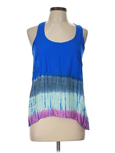 Pre-owned Splendid Tank Top Blue Halter Neckline Tops