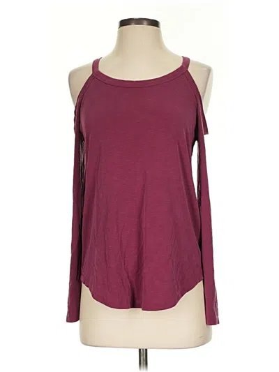 Pre-owned Splendid Tank Top Burgundy Cold Shoulder Neckline Tops