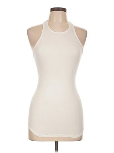Pre-owned Splendid Tank Top Ivory Halter Neckline Tops In White