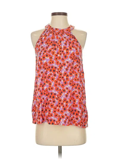 Pre-owned Splendid Tank Top Orange Halter Neckline Tops