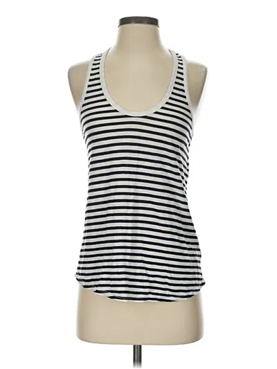 Pre-owned Splendid Tank Top Silver Stripes Pattern Tops