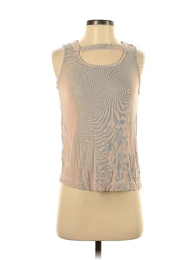 Pre-owned Splendid Tank Top Tan Halter Neckline Tops In Brown