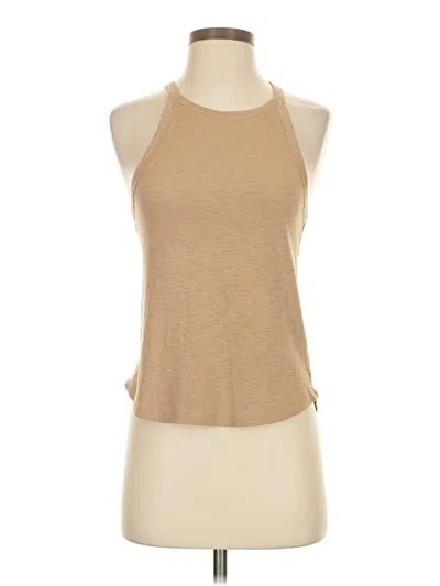 Pre-owned Splendid Tank Top Tan Halter Neckline Tops In Brown