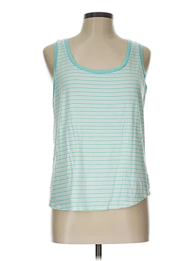 Pre-owned Splendid Tank Top Teal Halter Neckline Tops In Blue